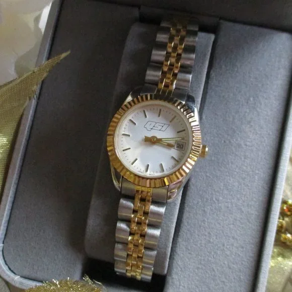 VINTAGE LUXURY STAINLESS STEEL WATCH – NWOT